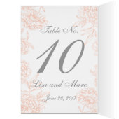 Korallenrote graue Vintage Wedding mit (Innen (Links))