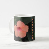 Korallenrote Hibiskus-Tasse Kaffeetasse (Vorderseite Links)