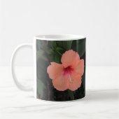 Korallenrote Hibiskus-Tasse Kaffeetasse (Links)