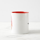 Korallenrote Krapfencorgi-Tasse Zweifarbige Tasse (Mittel)