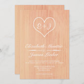 Korallenrote Land-Hochzeits-Einladungen Einladung (Vorne/Hinten)