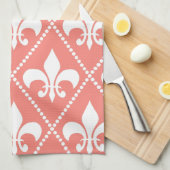 Korallenrote Lilie Geschirrtuch (Viertel Falte)