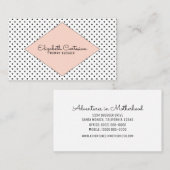 Korallenrote moderne Stern-Visitenkarte Telefonnummerkarte (Vorne/Hinten)