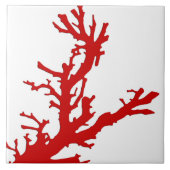 Korallenrote Niederlassung - dunkles korallenrotes Fliese (Vorderseite)