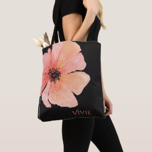 Korallenrote rosa Mohnblumen-kundenspezifische Tasche