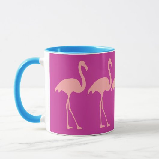 Korallenrote rosa tasse (Links)