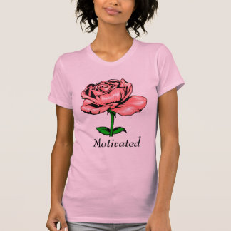 Korallenrote Rose - motiviert T-Shirt