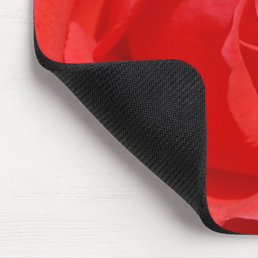 Korallenrote Rose Mousepad (Ecke)