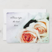 Korallenrote Rose - sind Sie meine Brautjungfer Einladung (Rückseite)