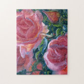 "Korallenrote Rosen-" Puzzle (Vertikal)