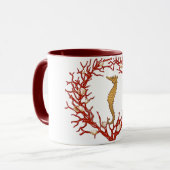 korallenrote Schale Tasse (Vorderseite Links)