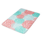 Korallenrote Seafoam aquamarine Badematte (Schrägansicht)