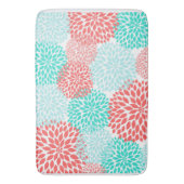 Korallenrote Seafoam aquamarine Badematte (Vorderseite Vertikal)