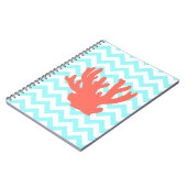 Korallenrote Silhouette Notizblock (Linke Seite)