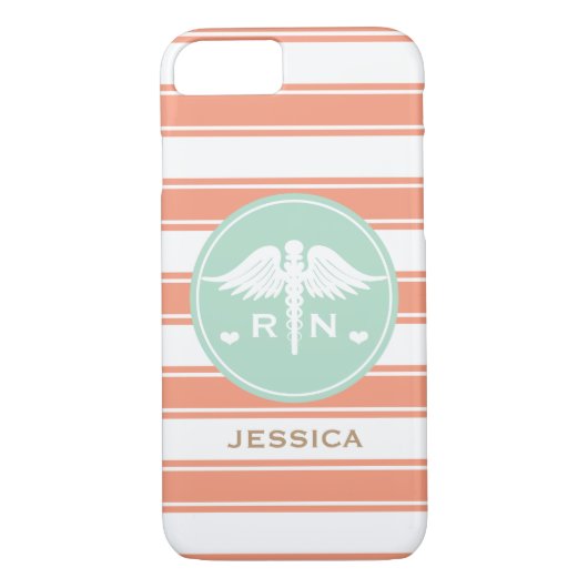 KORALLENROTE UND AQUAMARINE Case-Mate iPhone HÜLLE (Rückseite)