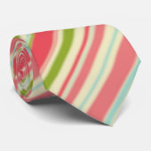 Korallenrote und grüne Streifen; Gestreift Krawatte (Gerollt)