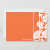 Korallenrote weiße BlumenAbschluss-Partymitteilung Einladung (Rückseite)