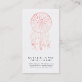 Korallenroter Aquarell-Traum-Fänger wunderlich Visitenkarte