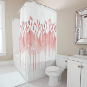 Korallenroter FlamingoDuschvorhang Duschvorhang (Beispiel)