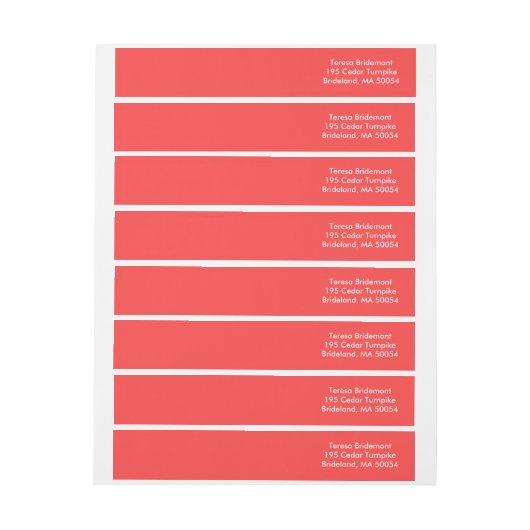 Korallenroter Klassischer Farbentwurf (Bogen)