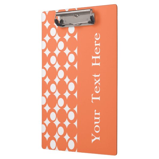 Korallenroter Mod-Ball-Entwurf mit Klemmbrett (Links)