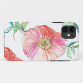 Korallenroter Mohnblumen-Aquarell iPhone Fall Case-Mate iPhone Hülle (Rückseite (Horizontal))