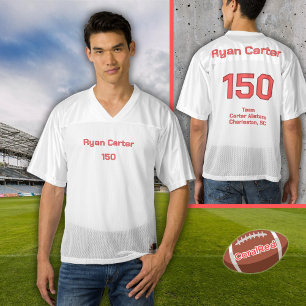 Korallenroter Name, Nummer, Team (Chakra) Männer Football Trikot