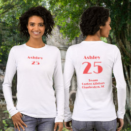 Korallenroter Name, Nummer, Team (Limelight) Tri-Blend Shirt