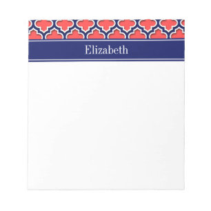 Korallenroter Navy 5c Marokkaner #5DS Navy Name Mo Notizblock