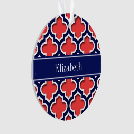 Korallenroter Navy 5c Marokkaner #5DS Navy Name Mo Ornament (Vorderseite)