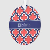 Korallenroter Navy 5c Marokkaner #5DS Navy Name Mo Ornament (Vorderseite)