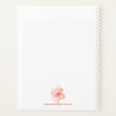 Korallenroter Oktopus auf weißem Hintergrund Planer (Rückseite)