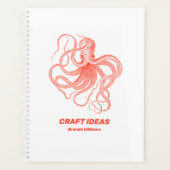 Korallenroter Oktopus auf weißem Hintergrund Planer (Vorderseite)