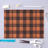 Korallenroter orange Gingham-karierter Seidenpapier (Handwerk)