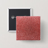 Korallenroter rosa Glitter Button (Vorne & Hinten)