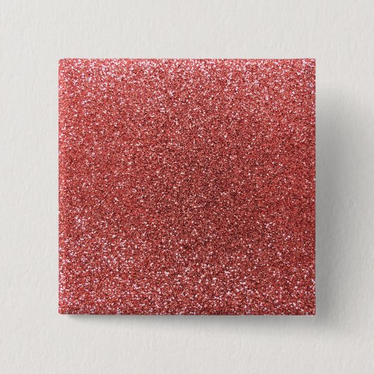 Korallenroter rosa Glitter Button (Vorderseite)