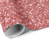 Korallenroter rosa Glitter Geschenkpapier (Rolleneckpunkt)