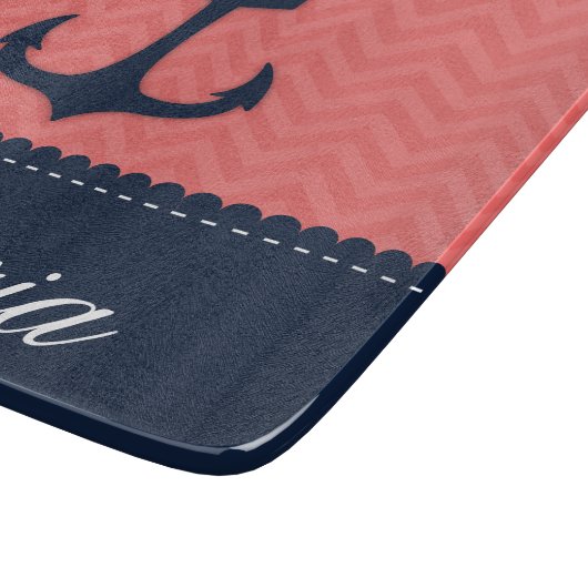 Korallenroter rosa schneidebrett (Ecke)