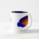 Korallenroter SchönheitAngelfish - Centropyge Zweifarbige Tasse (VorderseiteRechts)