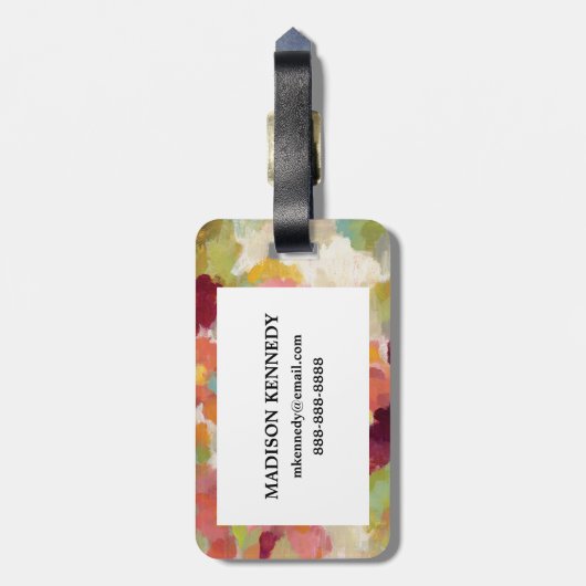 Korallenroter und Smaragdgarten Gepäckanhänger (Rückseite vertikal)