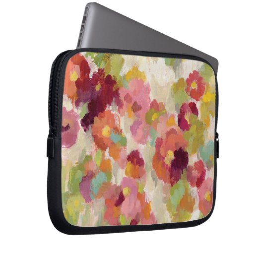 Korallenroter und Smaragdgarten Laptopschutzhülle (Vorne Rechts)