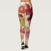 Korallenroter und Smaragdgarten Leggings (Rückseite)