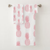Korallenrotes Ananas-Muster Badhandtuch Set (Insitu)