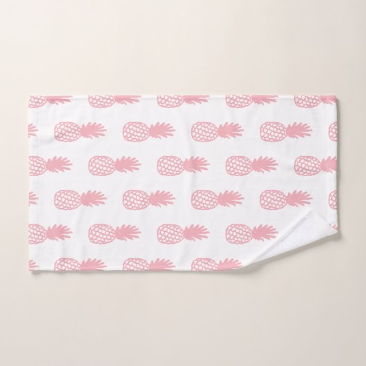 Korallenrotes Ananas-Muster Badhandtuch Set (Handtuch)