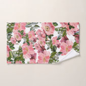 Korallenrotes böhmisches Blumen des Vintagen Handtuch (Handtuch)