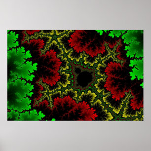 Korallenrotes Collagen-Plakat Poster