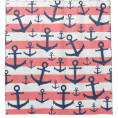 Korallenrotes Duschvorhang (Vorderseite)