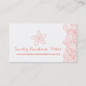 Korallenrotes Eigentum Strand Starfish, das Karten (Vorderseite)