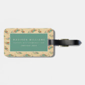 Korallenrotes Feder-Muster SüdwestGeo-Schritt-| Gepäckanhänger (Rückseite horizontal)