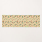 Korallenrotes Feder-Muster SüdwestGeo-Schritt-| Yogamatte (Vorderseite (Horizontal))